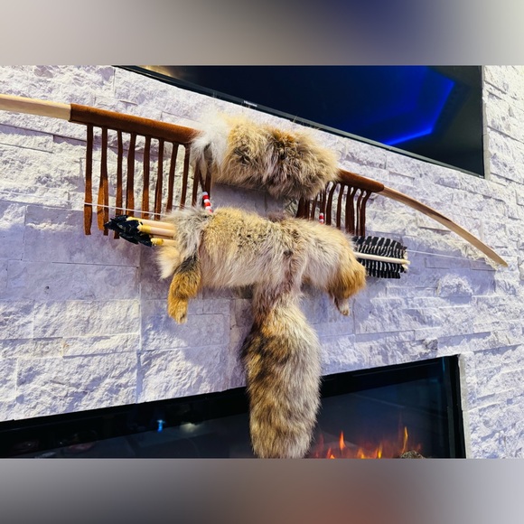 Hand made bow and arrow by enrolled member of the Cherokee tribe. 68” - Picture 2 of 4